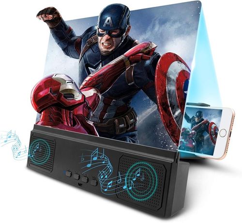 Szkło Powiększające Lupa 3D Ekran 12 Głośnik Bluetooth 2w1 Składany Uchwyt na Arena.pl