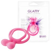 pierścień double cockring pink