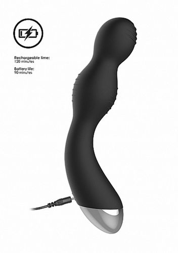 Remote Controlled E-Stim & Vibrating G/P-Spot Vibrator - Black na Arena.pl