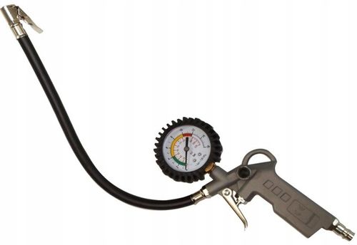 Pistolet do przedmuchiwania i pompowania 6 elementów manometr przewód dysze na Arena.pl