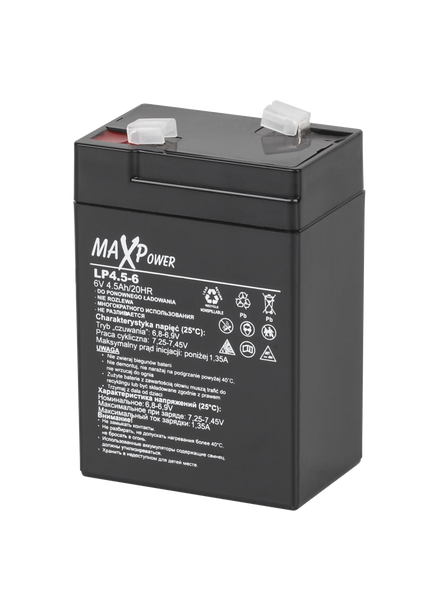 BAT0401 Akumulator żelowy 6V 4.5Ah MaxPower zdjęcie 1