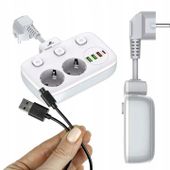 Listwa Zasilająca Przedłużacz Krótki Złodziejka z Ładowarką 4x USB PD 2500W