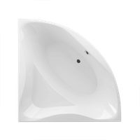 Glamour wanna narożna 140x140 cm, biały połysk