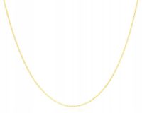 Złoty Łańcuszek Damski splot Rolo Pełny dł. 45 cm Srebro Pozłacane pr. 925