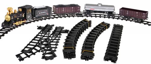 Kolejka Z Funkcją Dymu Dla Dzieci 5+ Długi Tor + Lokomotywa Retro + 4 Wagon na Arena.pl