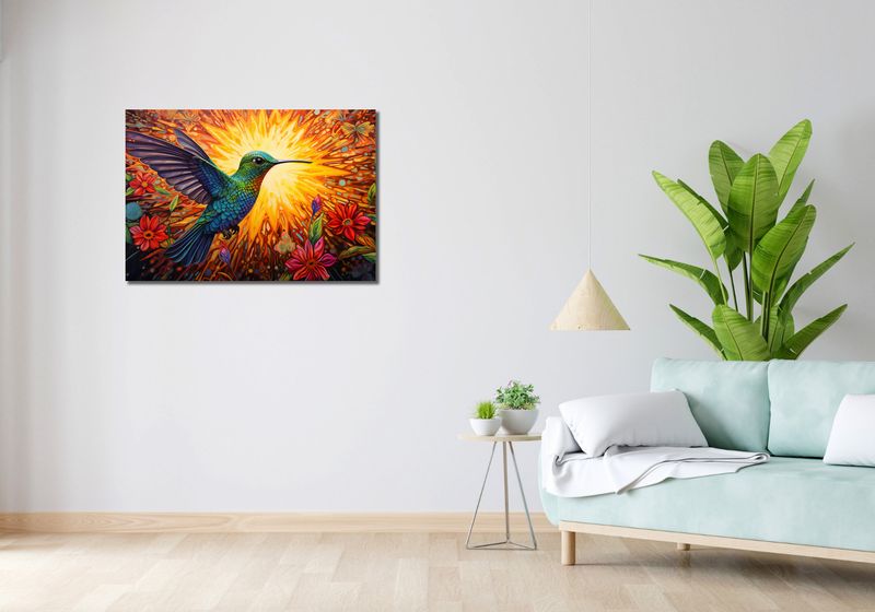 Obraz 90x60cm Koliber Barw zdjęcie 2