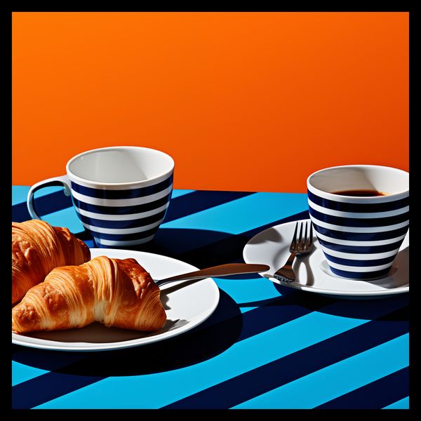Plakat 50x50cm Croissanty zdjęcie 2