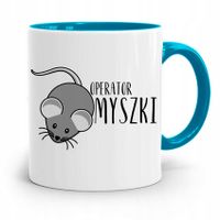 Kubek Błękitny Informatyka Operator Myszki Prezent Z Nadrukiem Ze Zdjęciem