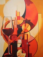 Plakat 60x80cm Wieczorne Gdybanie przy Winie