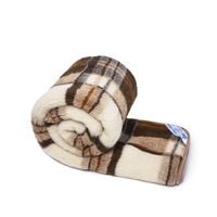 koc wełniany merynos australijski, wzór krata 200x220 (+-5cm)