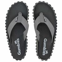 Gumbies japonki unisex Duckbill Flip Flops -BLACK/GREY 42