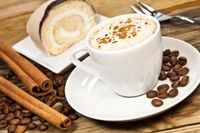 FOTOTAPETA kuchenna KAWA ZIARNA CIASTO 200x130