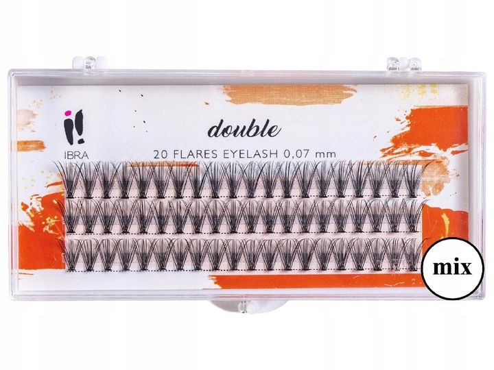 Ibra Kępki sztucznych rzęs DOUBLE 0.07/C/MIX zdjęcie 3