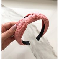 opaska turban z materiału róż o210r
