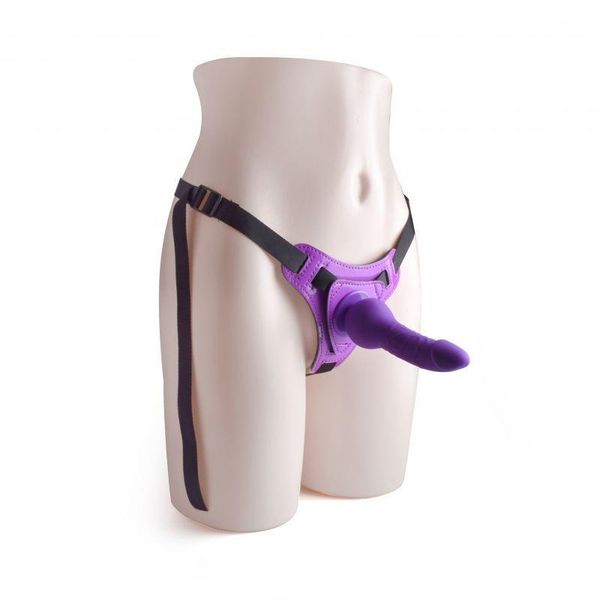 Cintura Regolabile Strap-On Purple Con Fallo Realistico zdjęcie 1