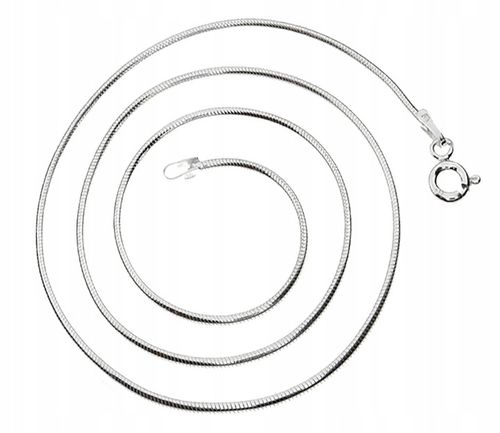 ŁAŃCUSZEK SREBRNY DAMSKI 925 NASZYJNIK GRUBA LINKA ŻMIJKA ŻYŁKA OKRĄGŁA na Arena.pl