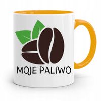 Kubek Żółty Prezent Mechanika Kawa Moje Paliwo Z Nadrukiem Ze Zdjęciem