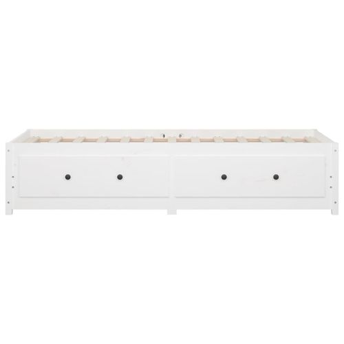 Łóżko dzienne, białe, 75x190cm, pojedyncze, lite drewno sosnowe na Arena.pl