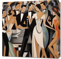 Obraz 70x70cm Bal w Art Deco