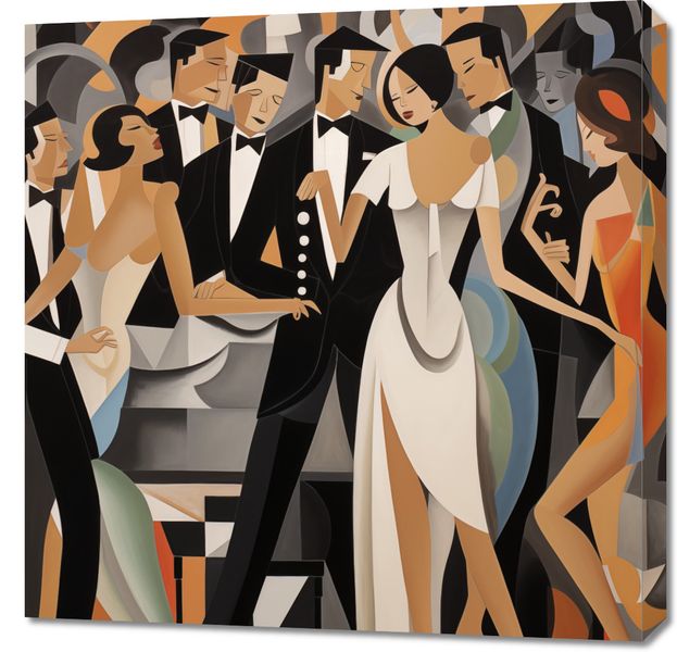 Obraz 70x70cm Bal w Art Deco zdjęcie 1
