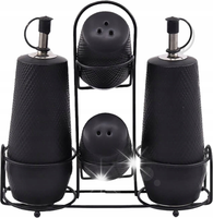 Zestaw Ceramiczny do przypraw 5 elementów 'BLACK'