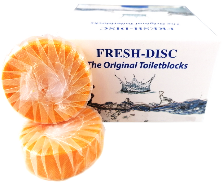 Tabletka kostka do kostkarki WC FRESH-DISC ORANGE zdjęcie 1