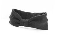 Opaska szeroka dzianinowa dla dziewczynki grafit M