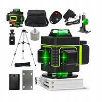 POZIOMICA LASEROWA 4D 2x AKUMULATOR LASER KRZYŻOWY 16 LINII STATYW 100