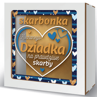 skarbonka 17,5 x 17,5cm kochany dziadek prawdziwy skarb