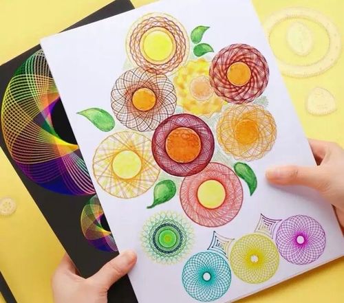 SPIROGRAF KREATYWNY ZESTAW DO RYSOWANIA WZORÓW XXL SZABLONY PISAKI KARTKI na Arena.pl