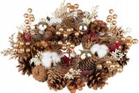 WIANEK WIENIEC BOŻONARODZENIOWY ZŁOTY ADWENTOWY Z BAWEŁNĄ 32X8,5 CM