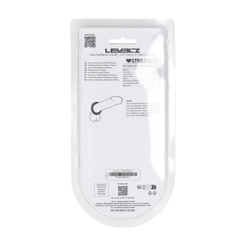 Classic Silicone Cockring Set Of 3 - L/Xl/Xxl - Black na Arena.pl