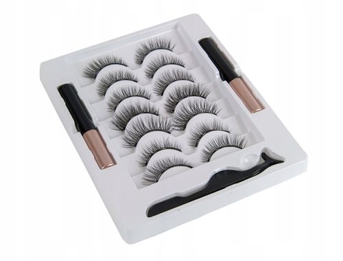 RZĘSY MAGNETYCZNE 7x DŁUGIE 2x EYELINER NATURALNE na Arena.pl