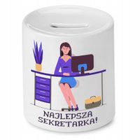 Skarbonka Dla Sekretarki Najlepsza Sekretarka Z Nadrukiem Ze Zdjęciem