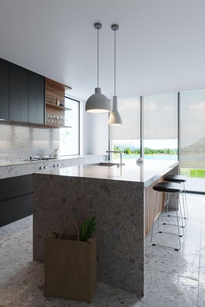 Betonowa LAMPA wisząca SL.0280 zwis OPRAWA kropla łezka szara zdjęcie 5