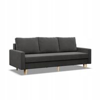 KANAPA BLANK SZARA w Stylu Skandynawskim Mikrofaza Rozkładana Wygodna