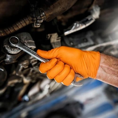 Rękawice Nitrylowe Mercator GOGRIP ORANGE Pomarańczowe MOCNE 50 sztuk L na Arena.pl