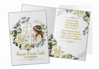 kartka z życzeniami KARNET KOMUNIJNY dziewczynka 1