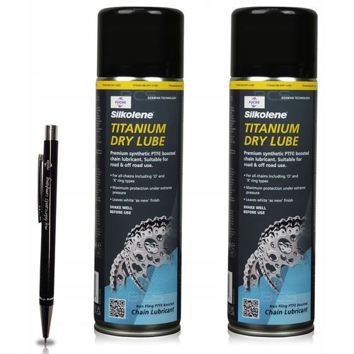 2 x FUCHS SILKOLENE TITANIUM DRY LUBE - SMAR DO ŁAŃCUCHA - SPRAY - 500ml na Arena.pl