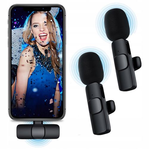 2x MIKROFON BEZPRZEWODOWY KRAWATOWY + ODBIORNIK USB-C + ADAPTER DO IPHONE na Arena.pl