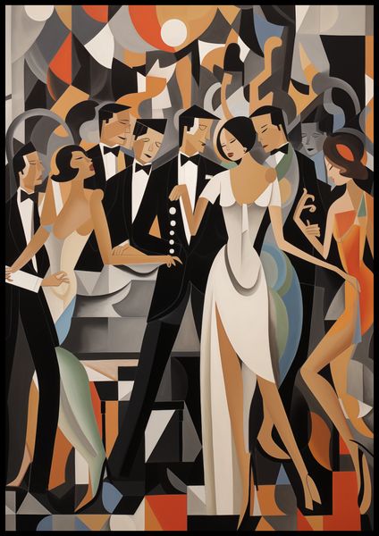 Plakat 70x100cm Bal w Art Deco zdjęcie 2