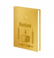Planer piekarza tyg. ksiażkowy kalendarz A5 złoty srebrny 2026 grawer