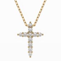naszyjnik z żółtego złota 585 z diamentem (brylantem) 0,09 ct g/si