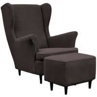 POKROWIEC NA FOTEL USZAK PODNÓŻEK PUF ELASTYCZNY ŻAKRAD JODEŁKA OEKO TEX CZEKOLADOWY BRĄZ