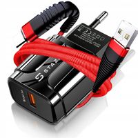 SZYBKA MOCNA ŁADOWARKA SIECIOWA ZASILACZ SZYBKIE ŁADOWANIE QC + KABEL USB-C