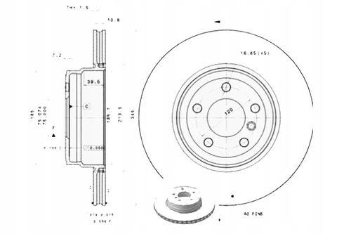 TARCZA HAM TYL 345X24 V BREMBO na Arena.pl