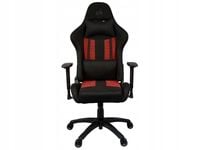 Fotel gamingowy Corsair TC100 RELAXED Fabric Tkanina Szaro-czerwony
