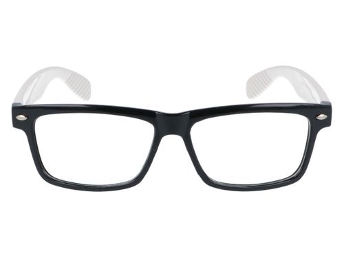 Okulary zerówki prostokątne białe na Arena.pl