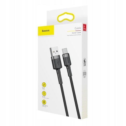 BASEUS KABEL USB / USB C SZYBKI QUICK CHARGE 3A MOCNY PRZEWÓD W OPLOCIE 1M na Arena.pl