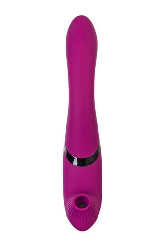 jos vibrator with clitoral stimulator jos spin, silicone, purple, 23 cm na Arena.pl